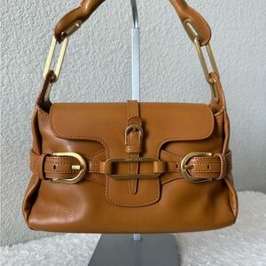 Jimmy Choo Tan Leather Tulita Small Shoulder Bag
